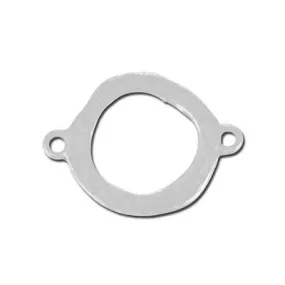 30mm Antique Silver Hammered Round Pewter Link
