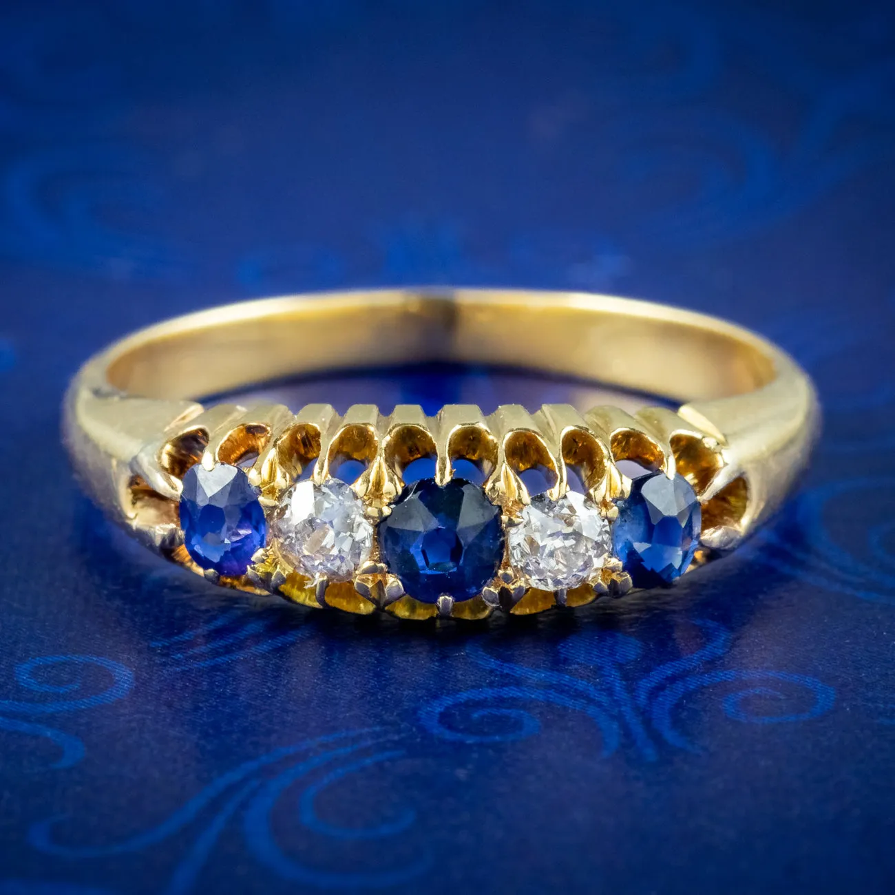 Antique Victorian Sapphire Diamond Ring