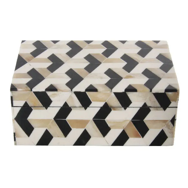 Bone Box Black Cream And White