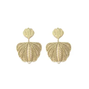 Earring Feuille Doré