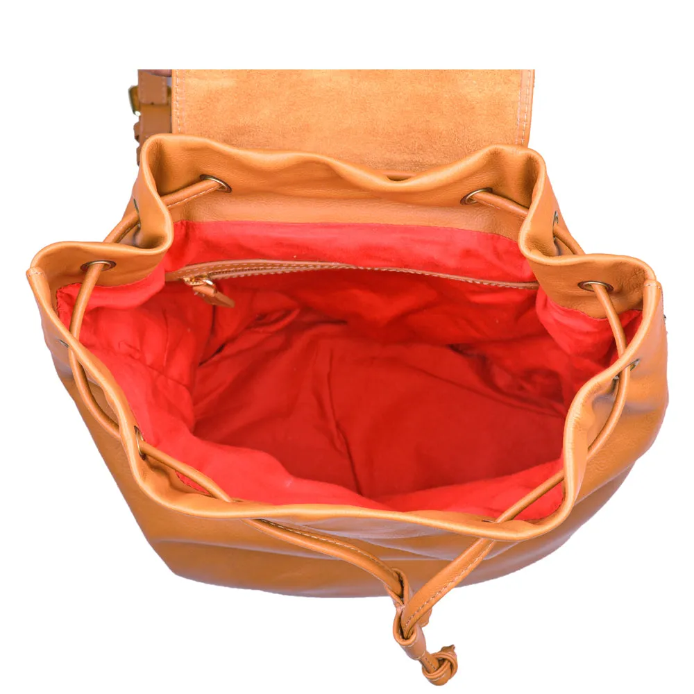 Hidesign Leah Leather Backpack Tan