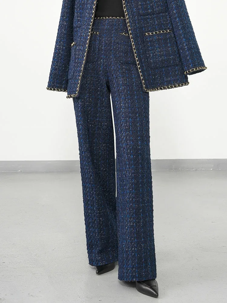 Huanzi new collection-level high-definition small fragrant wind jacket female plaid suit with a complete set- Bibi