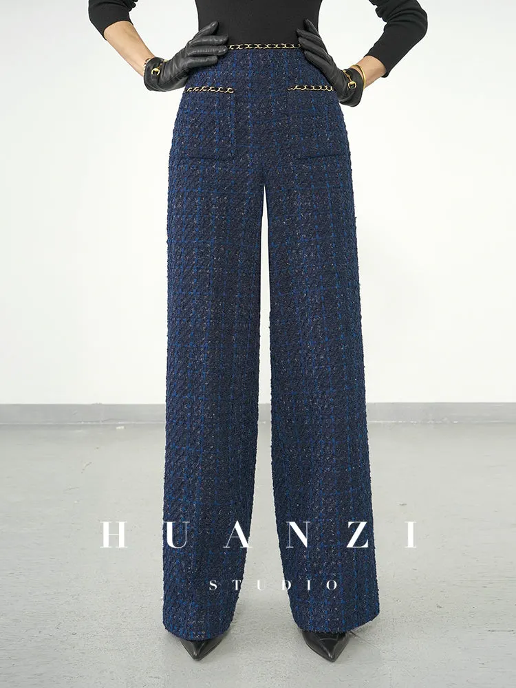 Huanzi new collection-level high-definition small fragrant wind jacket female plaid suit with a complete set- Bibi