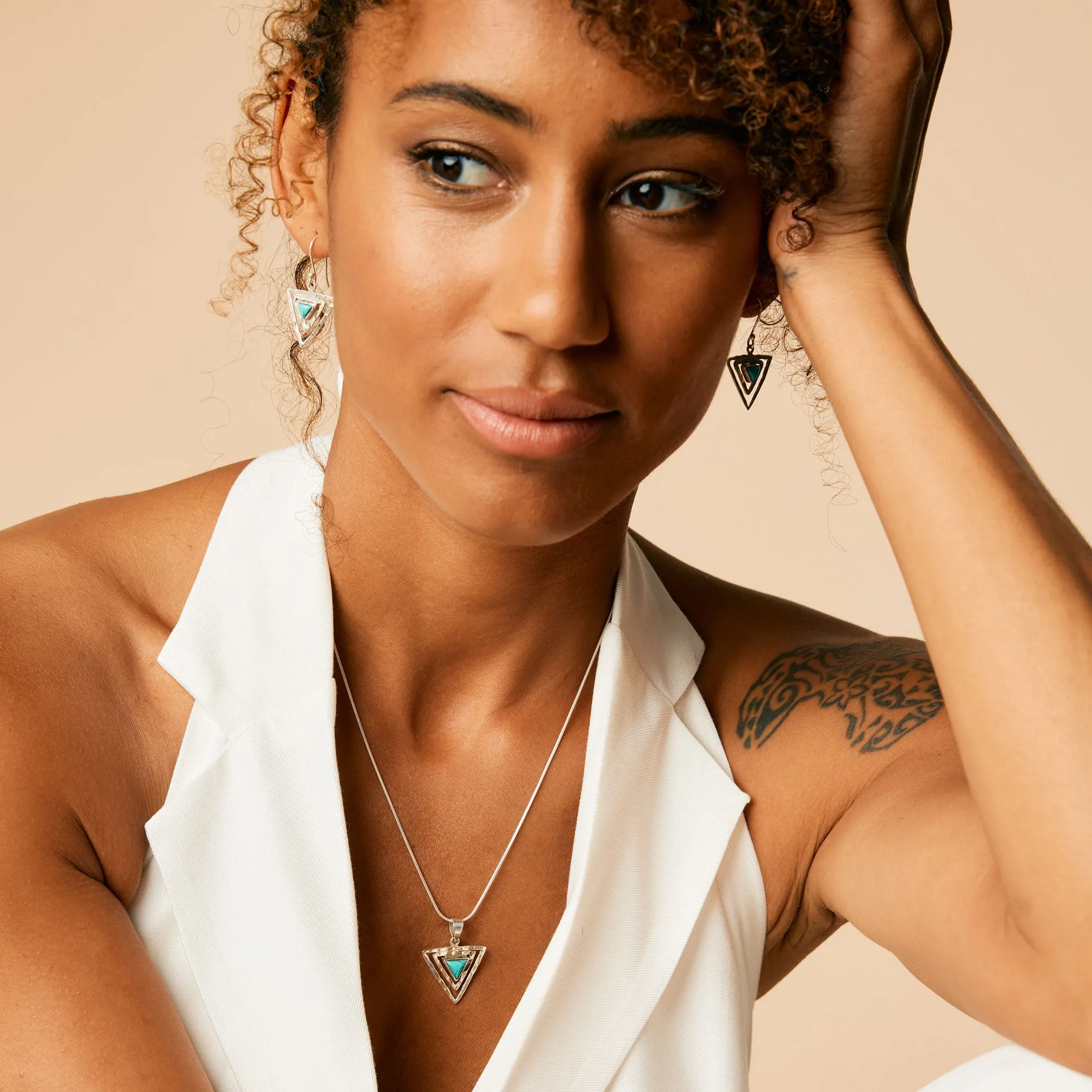 Infinity Trikona Earrings