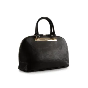 La Mode Dome Satchel - Black