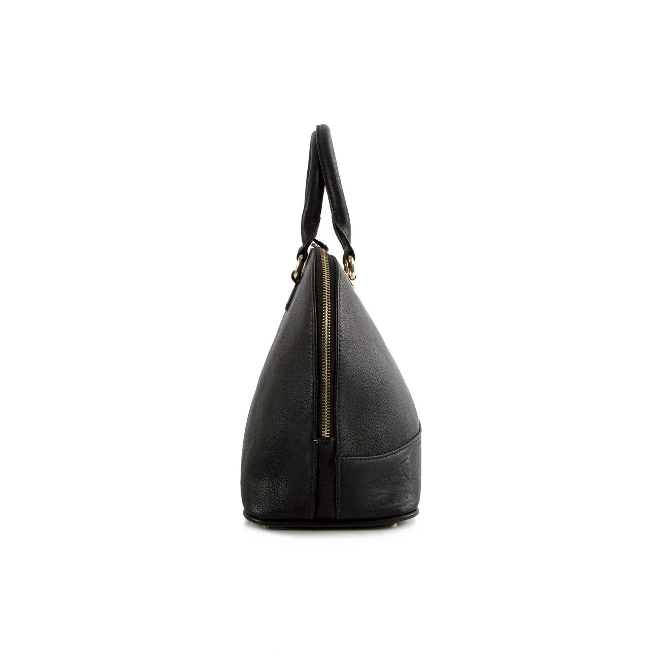 La Mode Dome Satchel - Black