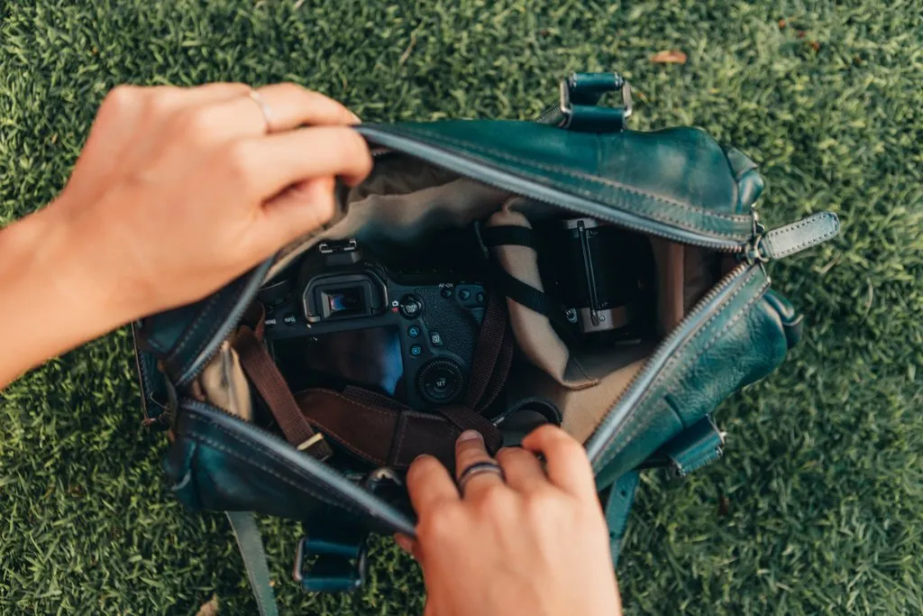 Leather Travel Bag, Crossbody Bag For Women, Leather DSLR Camera Bag