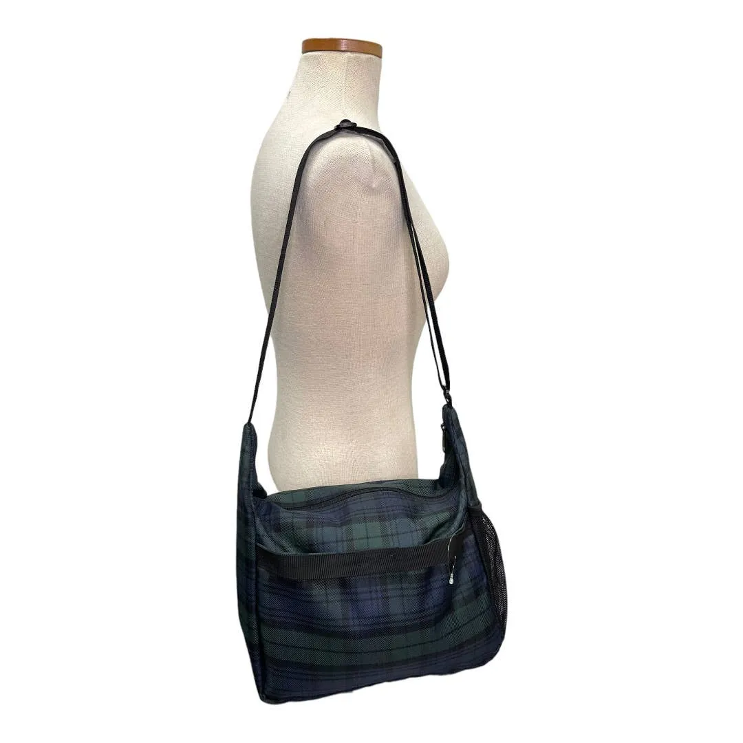 LL Bean Blackwatch Plaid Travel Bag Handbag Purse