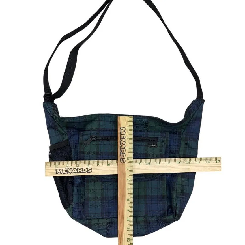 LL Bean Blackwatch Plaid Travel Bag Handbag Purse