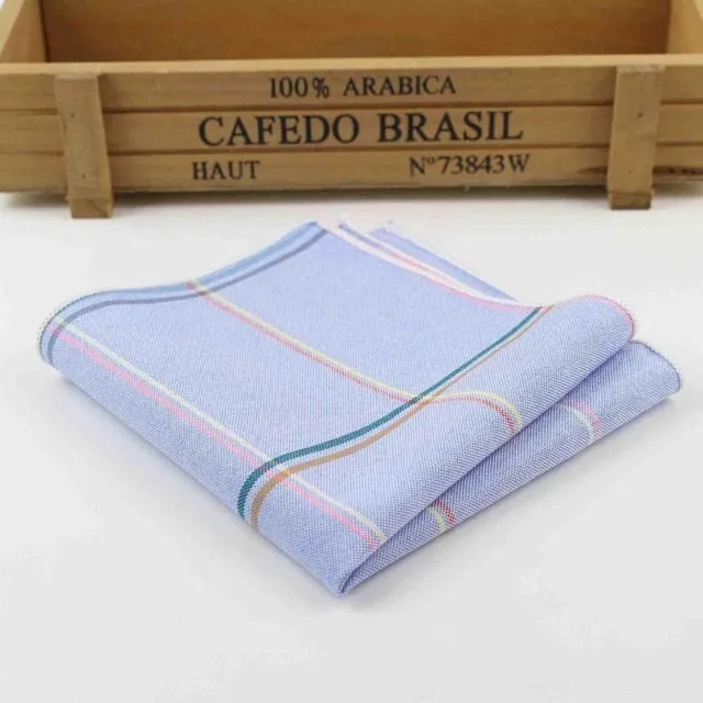 Men's 100% Cotton Handkerchief Scarves Vintage Plaid