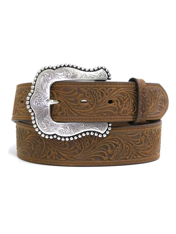 MF Western Tony Lama Womens Layla Floral Embossed Western Belt C50739