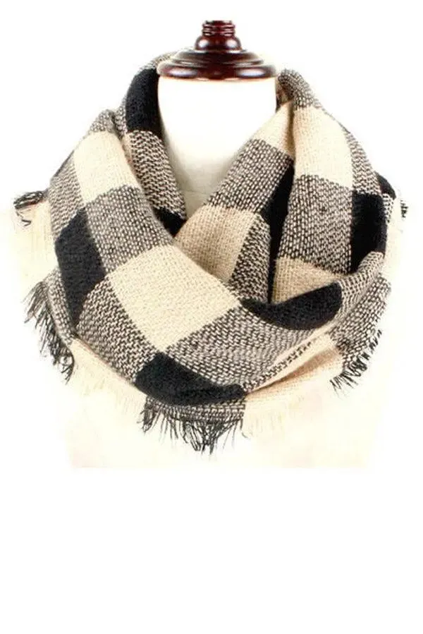 Plaid Infinity Scarves (Multiple Colors)