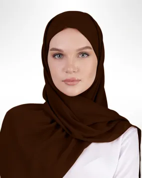 Premium Chiffon Hijab –Dark Chocolate