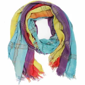 Rainbow Plaid Scarf