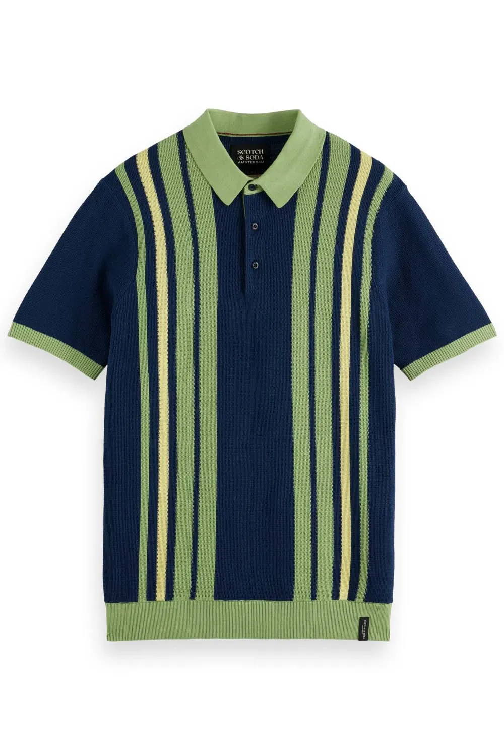 STRUCTURED KNIT POLO Atlantic Blue