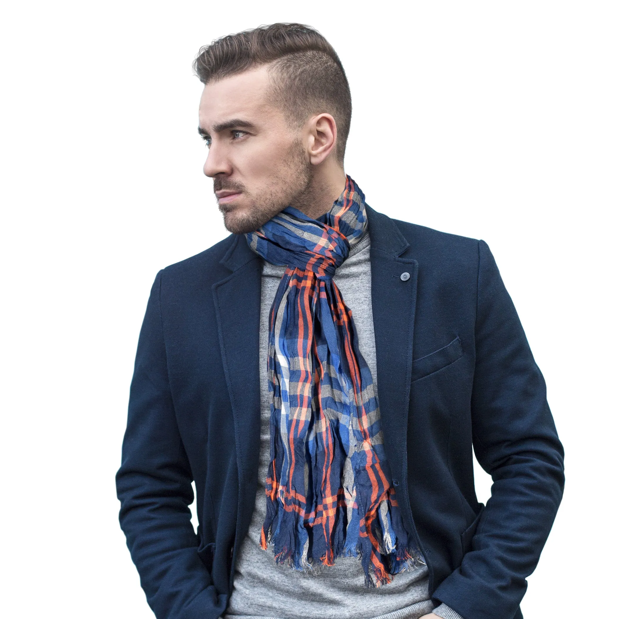 Syracuse University Crinkle Scarf Plaid